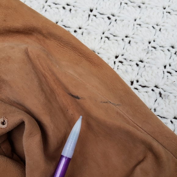 Vintage Field & Stream Leather Suede Windbreaker AquaSuede Button Front Jacket - Picture 7 of 11